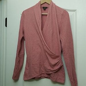 Faux wrap sweater